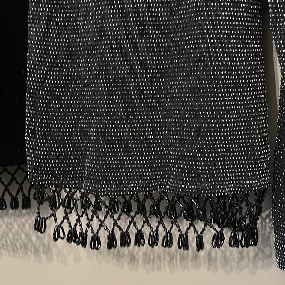 Xscape Beaded Formal Jacket Black Metallic Single Button Size Small - Picture 6 of 11